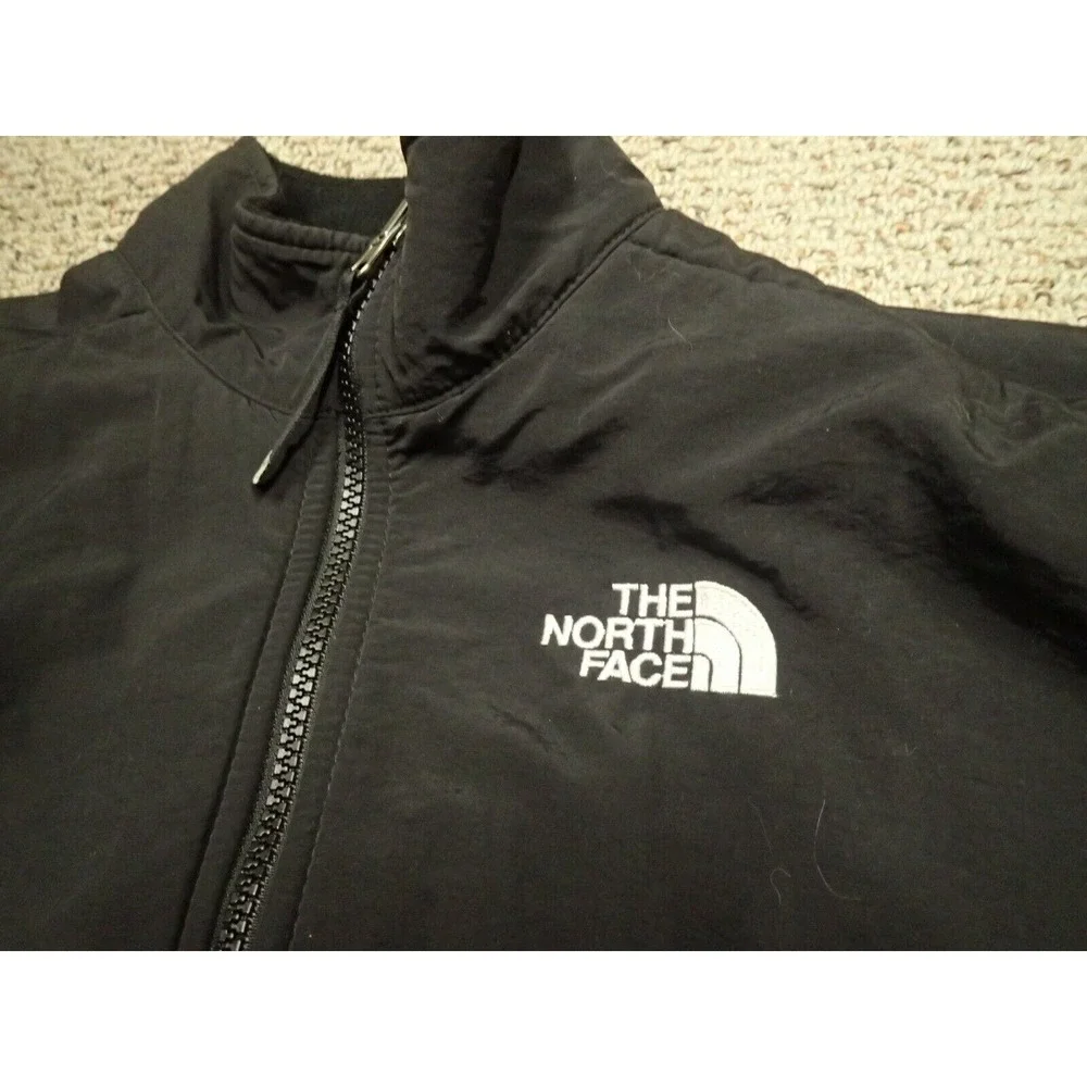 The North Face Denali Jacket Boys XL Black Excellent Fleece Full Zip Overlay